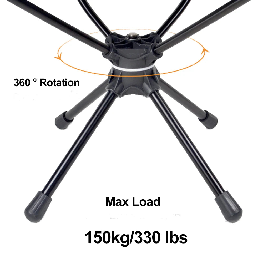 Desert&Fox Swivel Detachable Chairs Camping Folding Chair Outdoor Backpacking Lightweight Seat with Carry Bag for Fishing Hiking LeCoinChaise