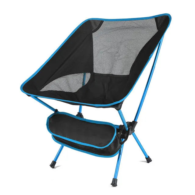 Chaise pliante bleue transpotable pas cher