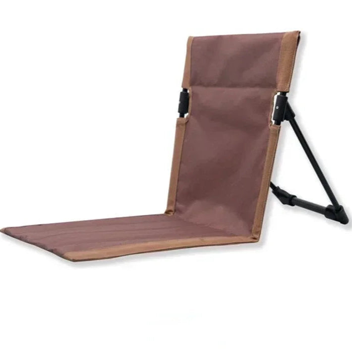 Chaise pliante dossier par terre marron lecoinchaise pas chère