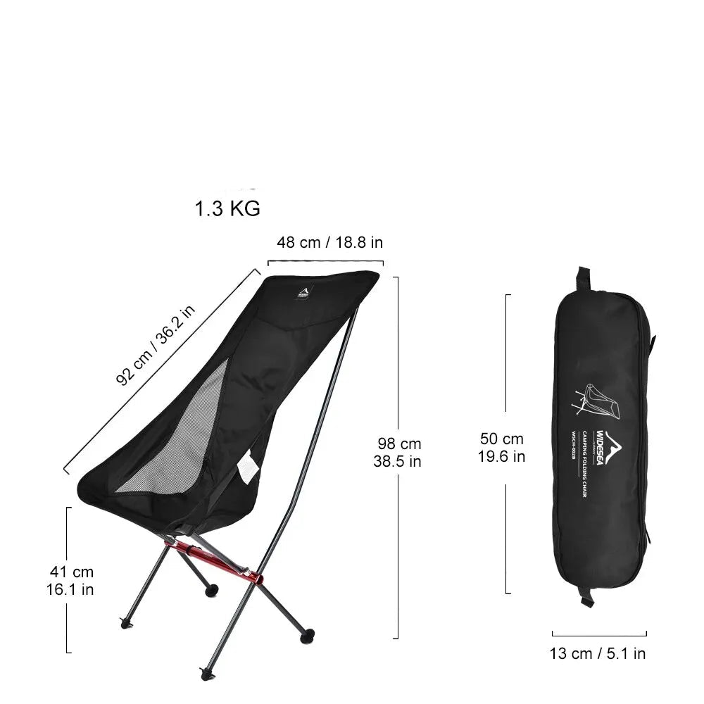 Widesea Camping Fishing Folding Chair Tourist Beach Chaise Longue Chair for Relaxing Foldable Leisure Travel Furniture Picnic LeCoinChaise