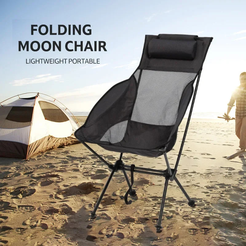 a chair with an umbrella on top of it