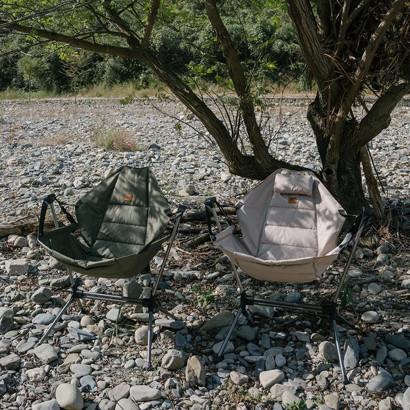 Naturehike Outdoor Folding Rocking Chair Adjustable Lounger Portable Beach Backrest Seat For Camping Hiking Fishing With Pillow LeCoinChaise