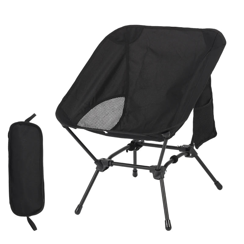 Square Structure Beach Fishing Stool, Convenient Four-Corner Camping Folding Chair, Lightweight Iron Tube Moon Chair LeCoinChaise