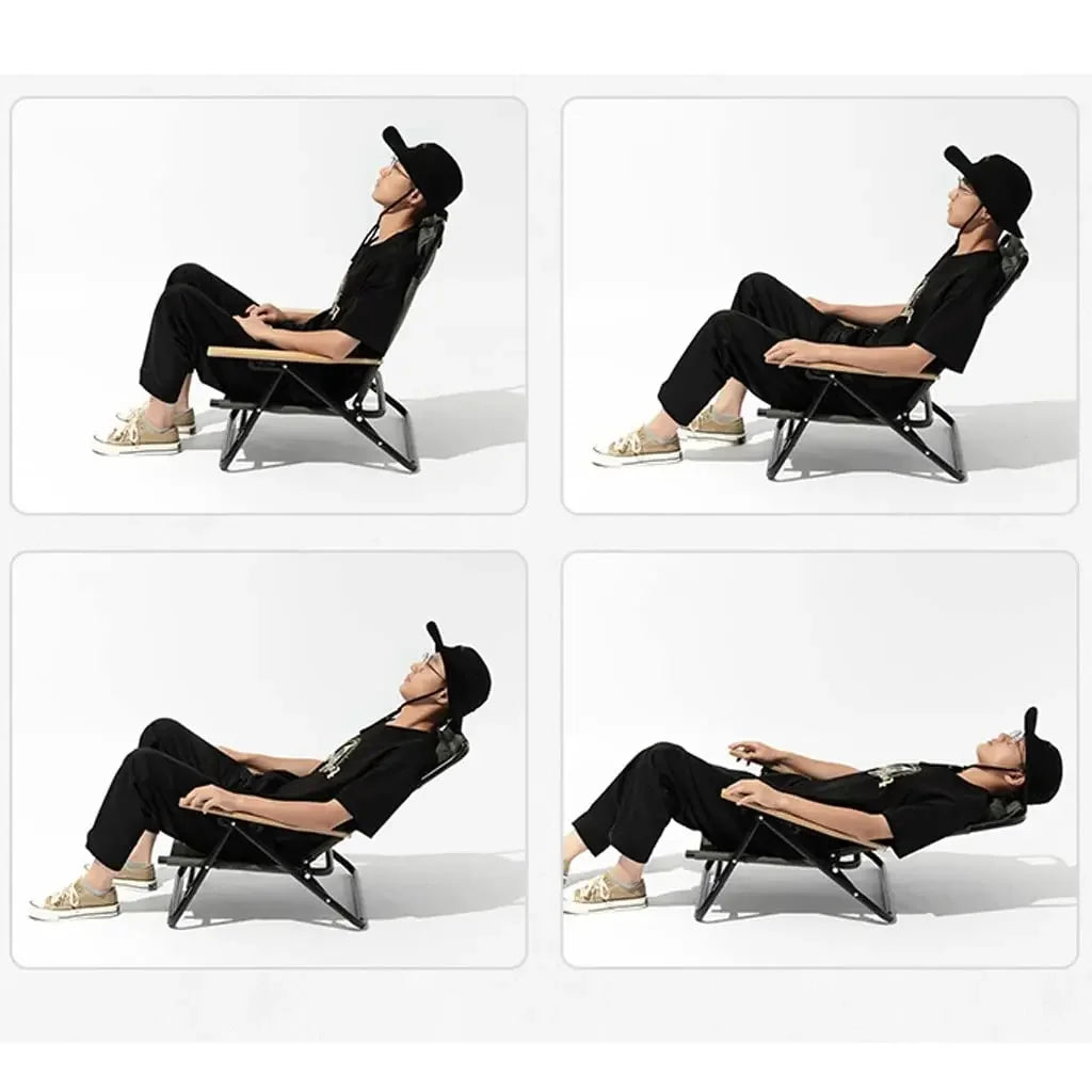 Enjoy Factory Wholesale Adjustable Four Gear Reclining Outdoor Camping Chair Foldable Beach Chair LeCoinChaise