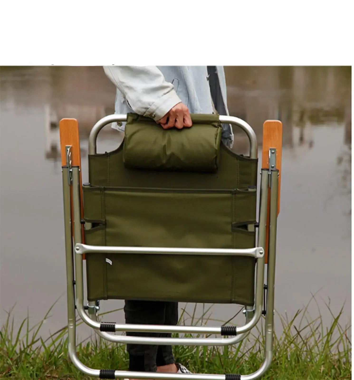 Chaise pliante confortable kaki lecoinchaise haute qualité