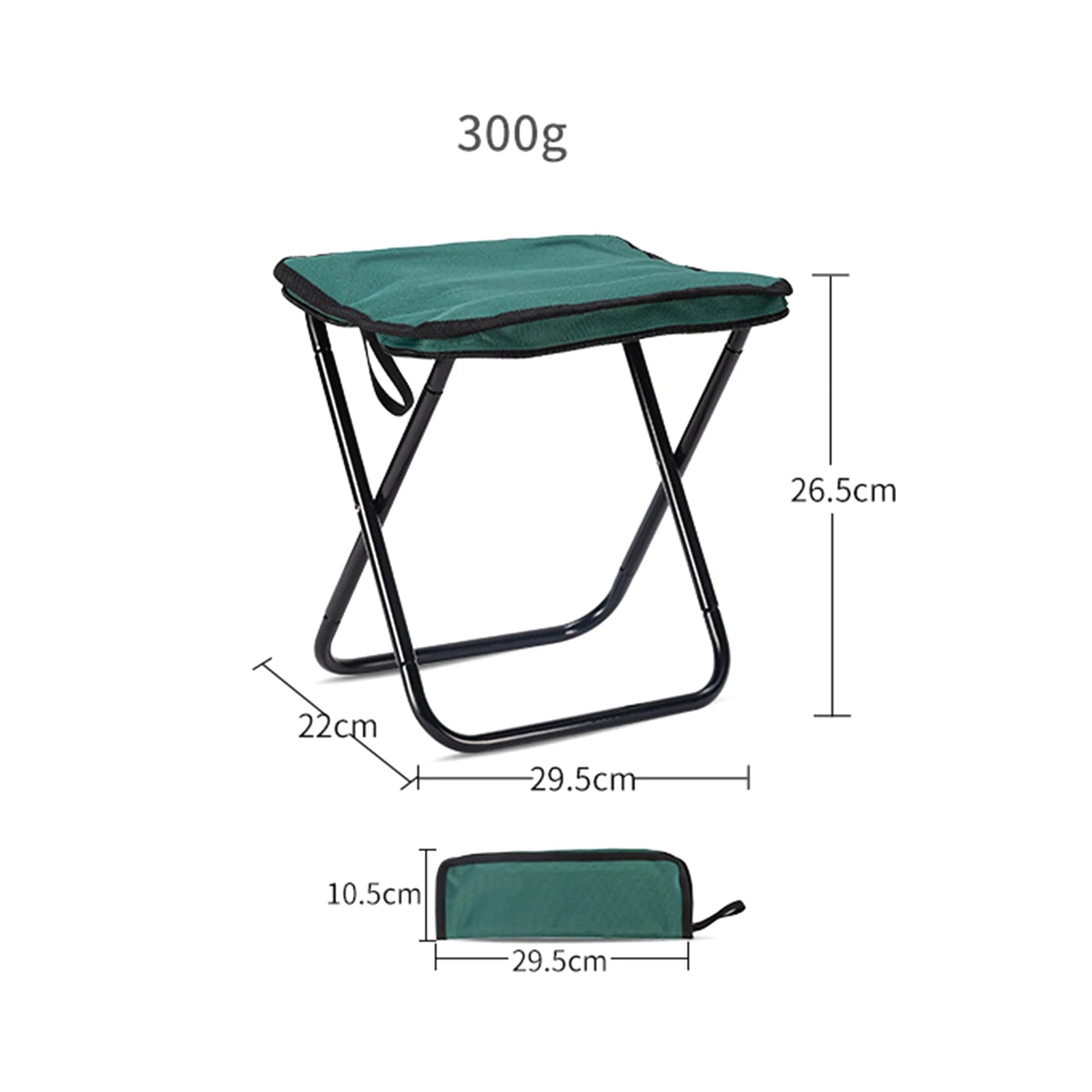 a green chair with a clock on it
