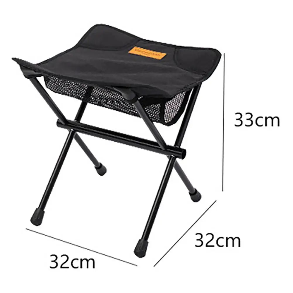 a black chair with a black suitcase on it