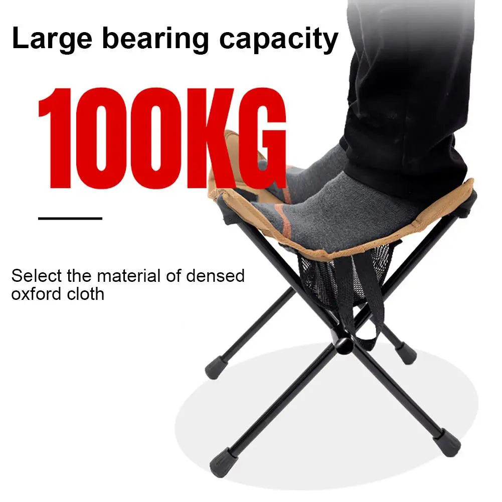 Outdoor Folding Camping Stools Portable Moon Chair Ultralight Aluminum Alloy Camping Beach Chair Maza Fishing Stool - LeCoinChaise