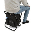 a person with a backpack on a skateboard
