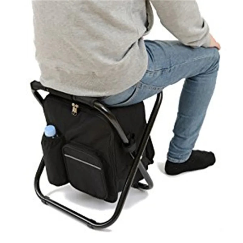 a person with a backpack on a skateboard