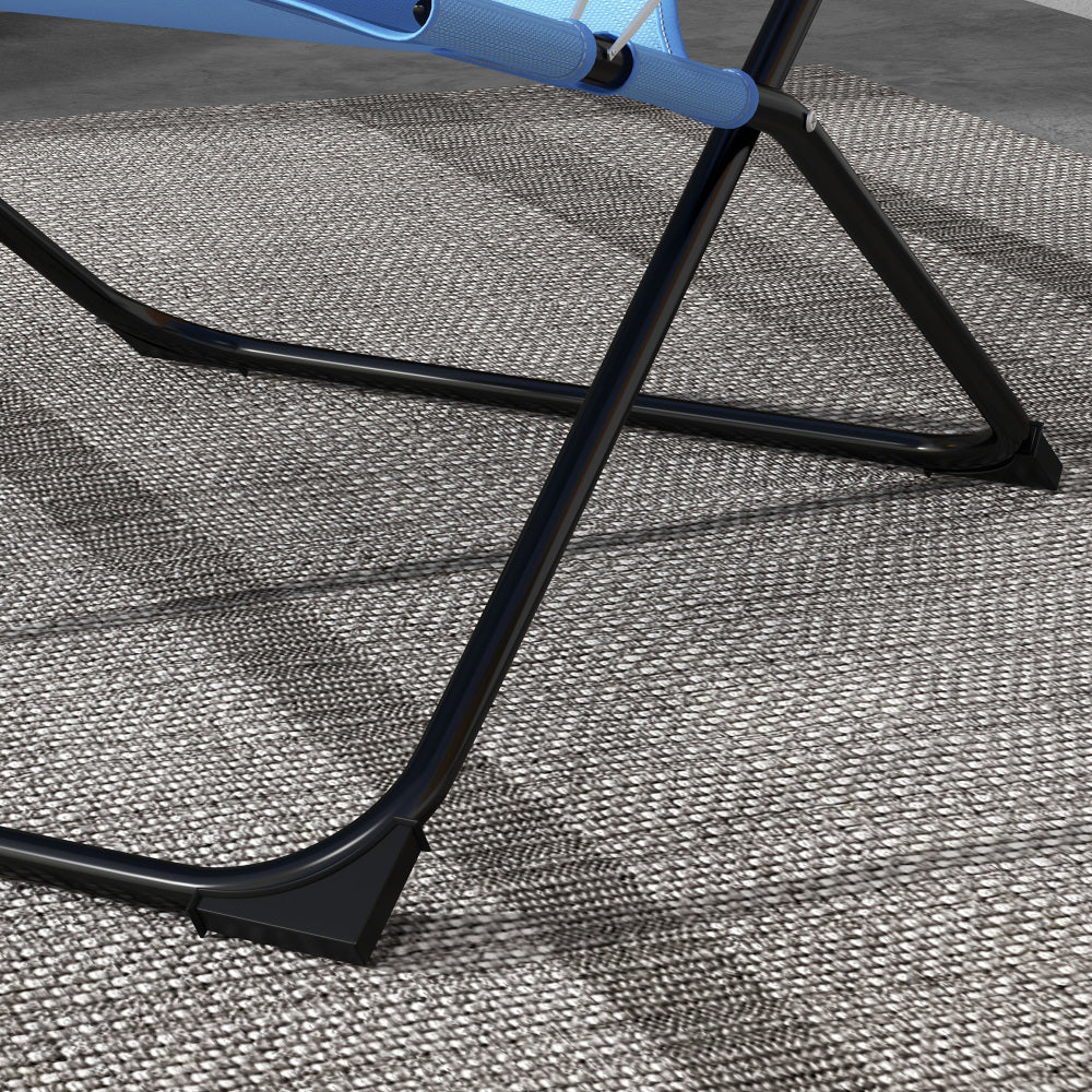 Blue Premium Folding Chair Simple Adjustable Backrest Camping Chair Folding Chair with Soft Headrest 120Kg Portable Dining Chair, Folding Chair, Mesh Blue Folding Chair Dining Chair Makeup Chair Simple And Convenient Coffee C LeCoinChaise