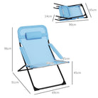 Blue Premium Folding Chair Simple Adjustable Backrest Camping Chair Folding Chair with Soft Headrest 120Kg Portable Dining Chair, Folding Chair, Mesh Blue Folding Chair Dining Chair Makeup Chair Simple And Convenient Coffee C LeCoinChaise