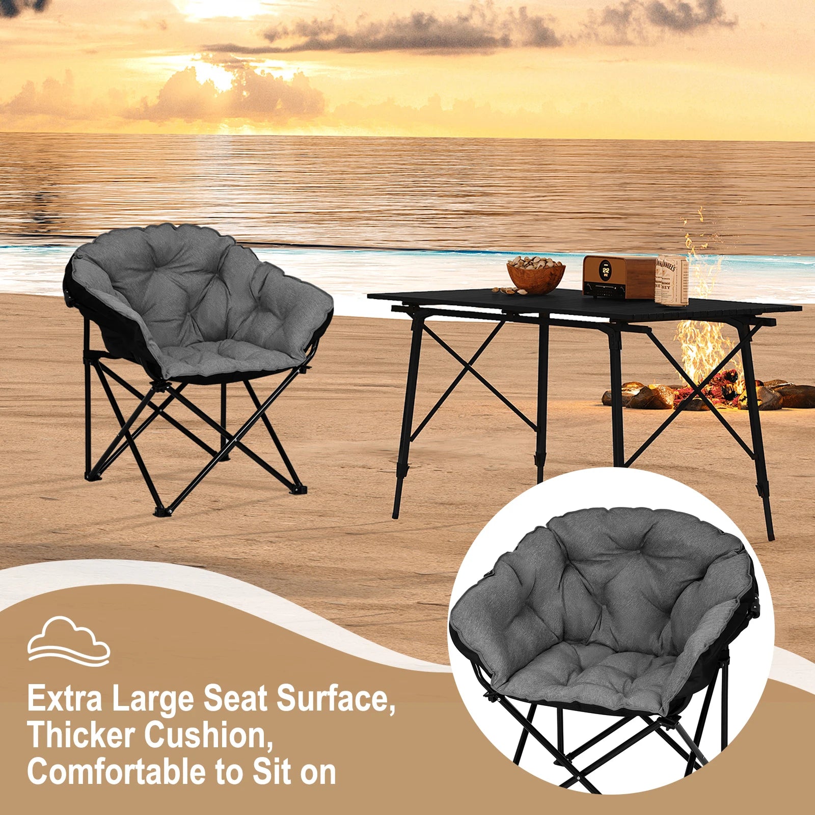 Chaise pliante de plage WOLTU ultra-confortable - LeCoinChaise