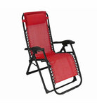 Chaise longue de jardin pliante rouge Lecoinchaise