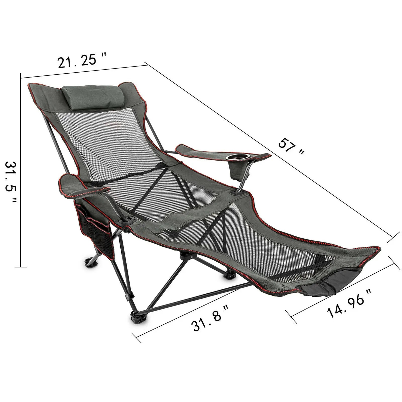 Dimensiosn pour vchaise longue de camping vevor lecoinchaise