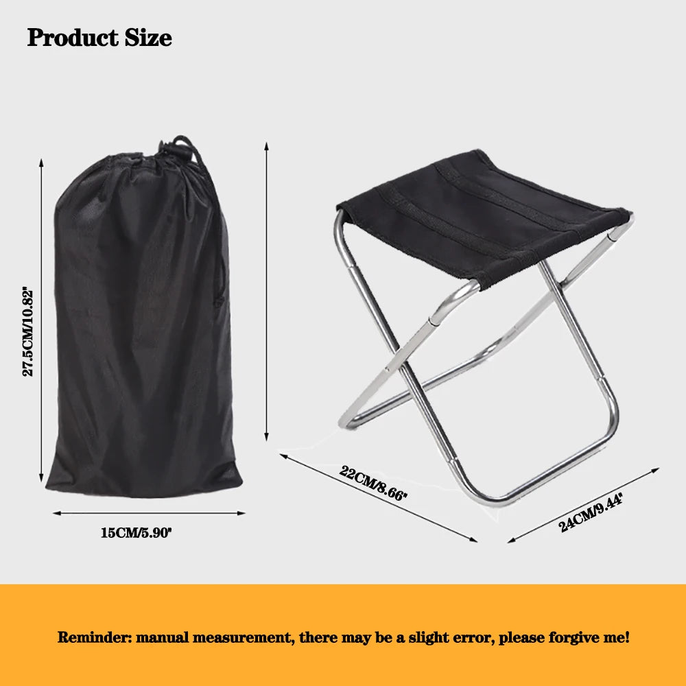 Dimensions du tabouret pliable de camping DOOKe déplie et plié dans sa housse lecoinchaise