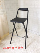 Nordic Folding Bar Chairs Home Iron Backrest Bar Stool Thickened Foot Covers Kitchen Bar Table Chair Multi-scene Dining Chairs LeCoinChaise