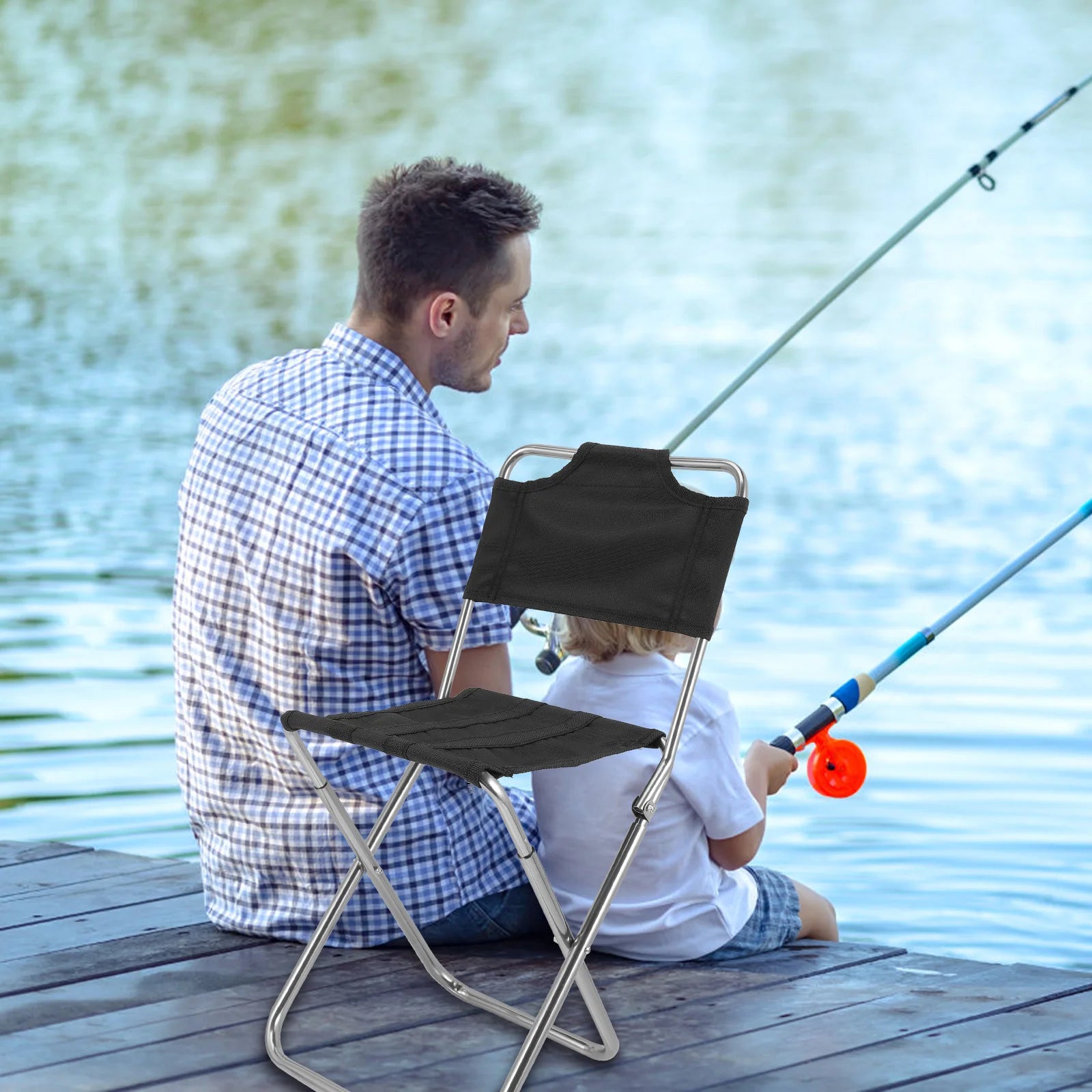 Chaise pliante de camping haute - LeCoinChaise moment de pêche