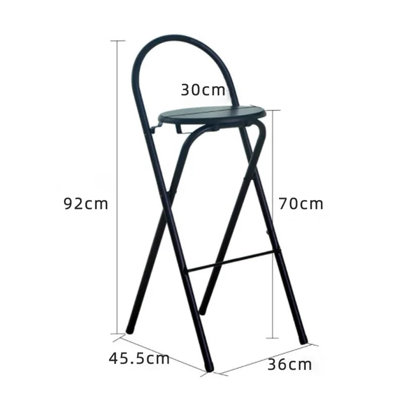 Folding Bar Chair Home Kitchen Bar Chair Cashier Chair Leisure Chair Folding Chair Bar Chair High Stool Terrace High Chair Home LeCoinChaise