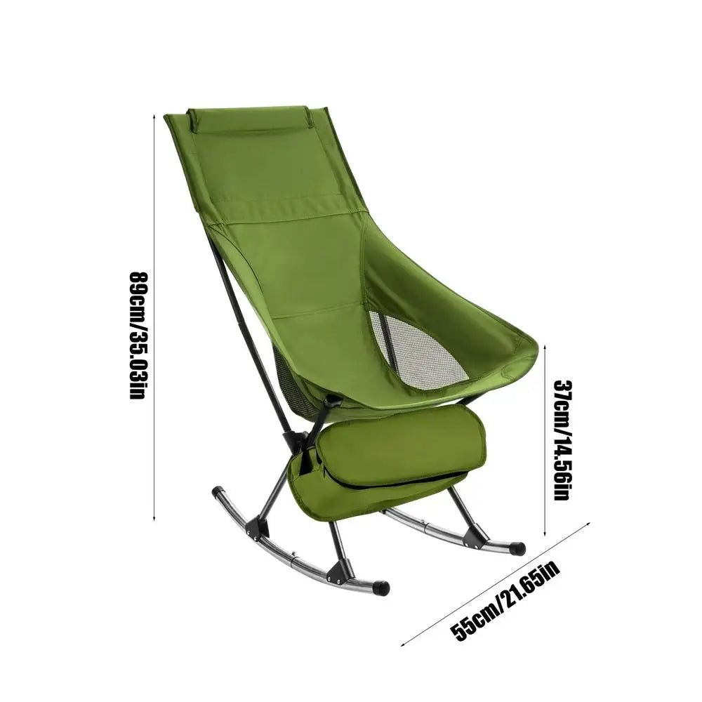 Chaise longue de plage pliante verte avec poche de rangement - LeCoinChaise