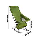 Chaise longue de plage pliante verte avec poche de rangement - LeCoinChaise