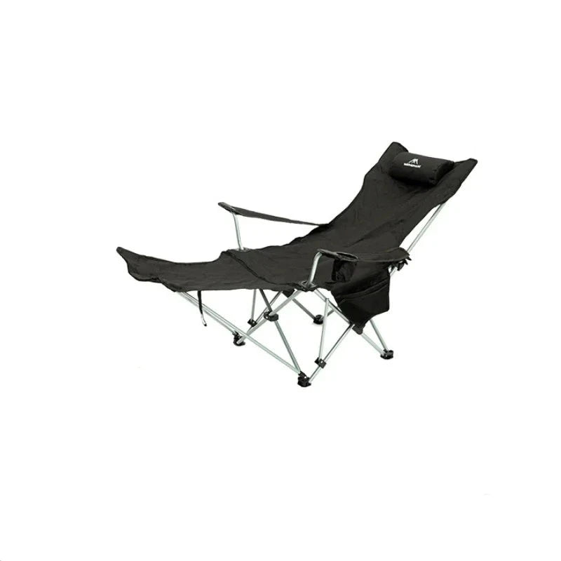 chaise longue camping MOUNTAINHIKER de couleur noire lecoinchaise