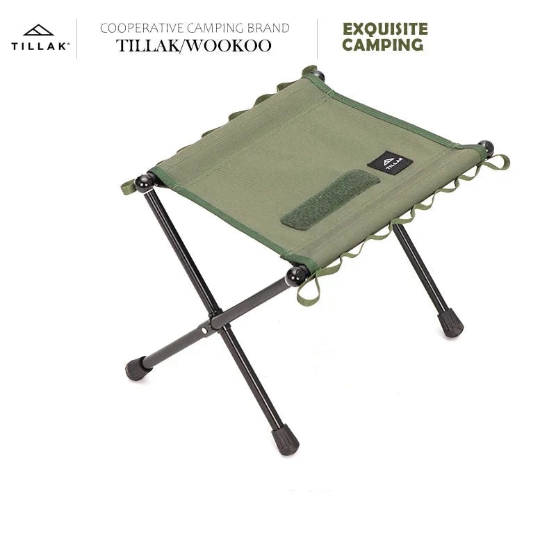 Tabouret pliant vert très résisatnt pour le camping dimensions lecoinchaise