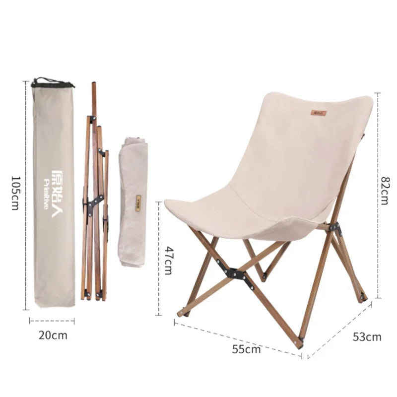 Chaise pliante de plage OEIN en bois solide - LeCoinChaise