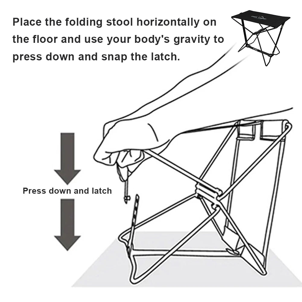 Tabouret pliant de camping VAKIND pratique et léger - LeCoinChaise