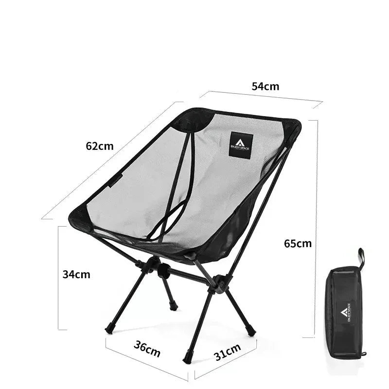 Chaise de plage pliante ultra-légère (800g) noire - LeCoinChaise