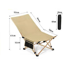 Chaise longue de camping avec grande capacité de charge dimensions exactes couleur kaki - LeCoinChaise