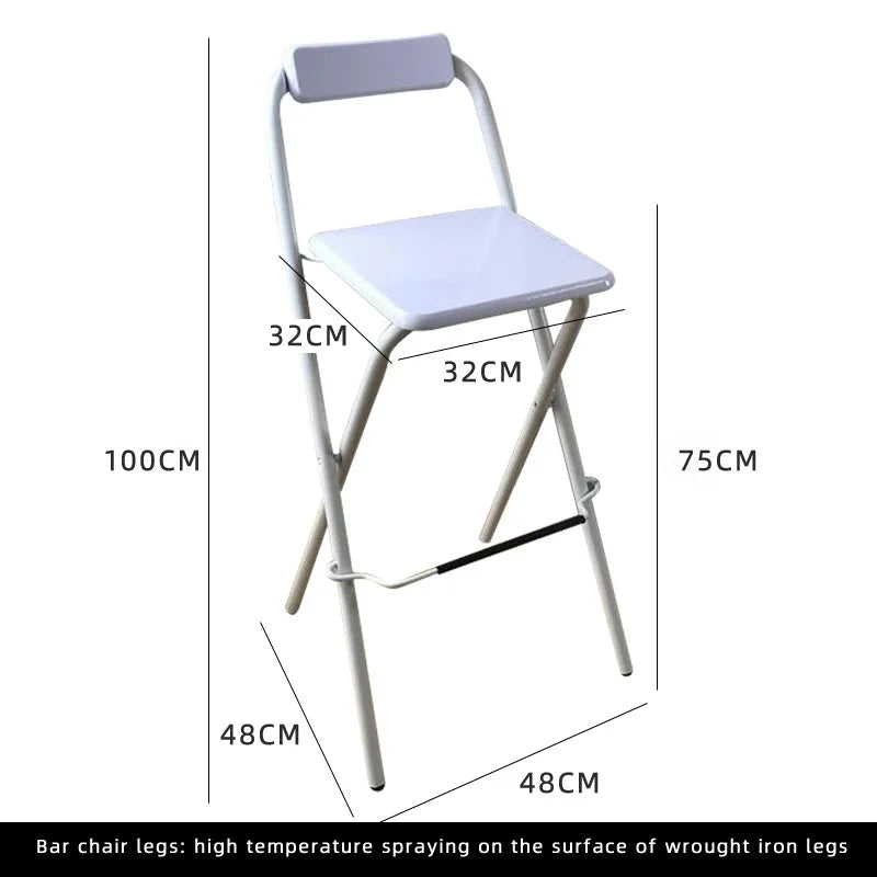 Home Bar Chair Backrest Chair Foldable Living Room High Stool Bar Chair Modern Minimalist Kitchen Bar Stool LeCoinChaise