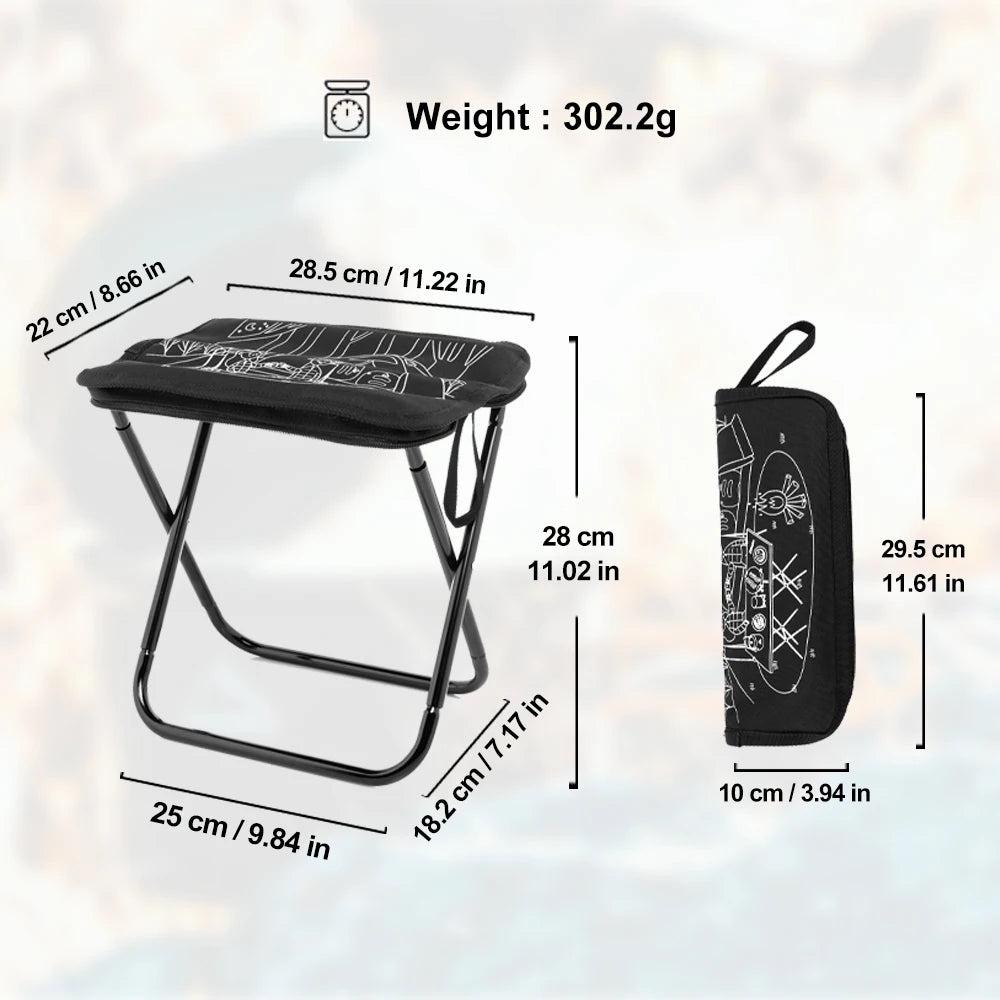 Dimensions tabouret pliant de camping lecoinchaise