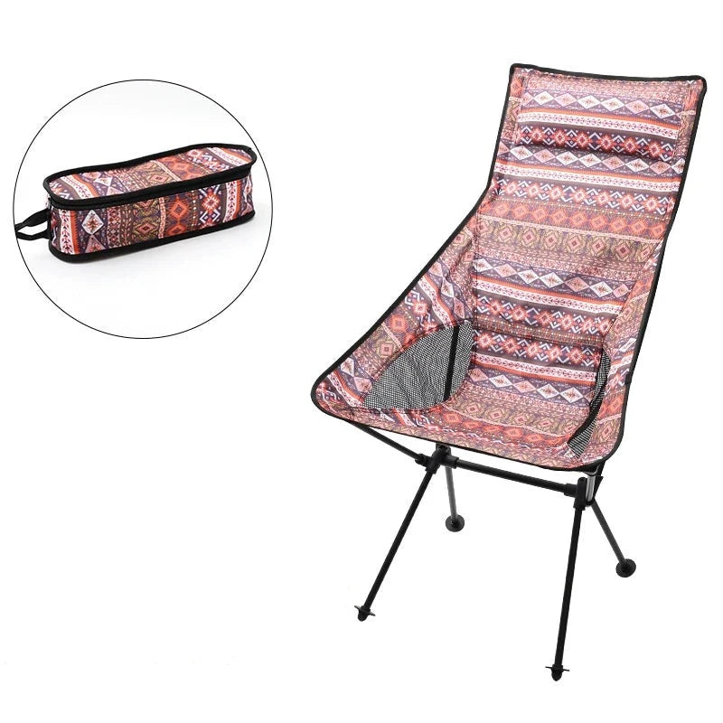 Chaise pliante de camping HOORU tout confort rouge - LeCoinChaise