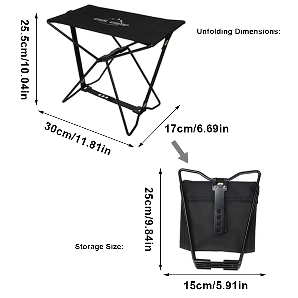 Tabouret pliant de camping VAKIND pratique et léger - LeCoinChaise