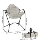 Dimensiosn chaise longue à bascule camping lecoinchaise avec poche de rangement