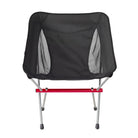 Chaise pliante HOORU avec repose pieds téléscopique pour le camping rouge de face - LeCoinChaise