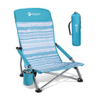 Chaise longue de plage VILLEY pliante et confortable bleue - LeCoinChaise