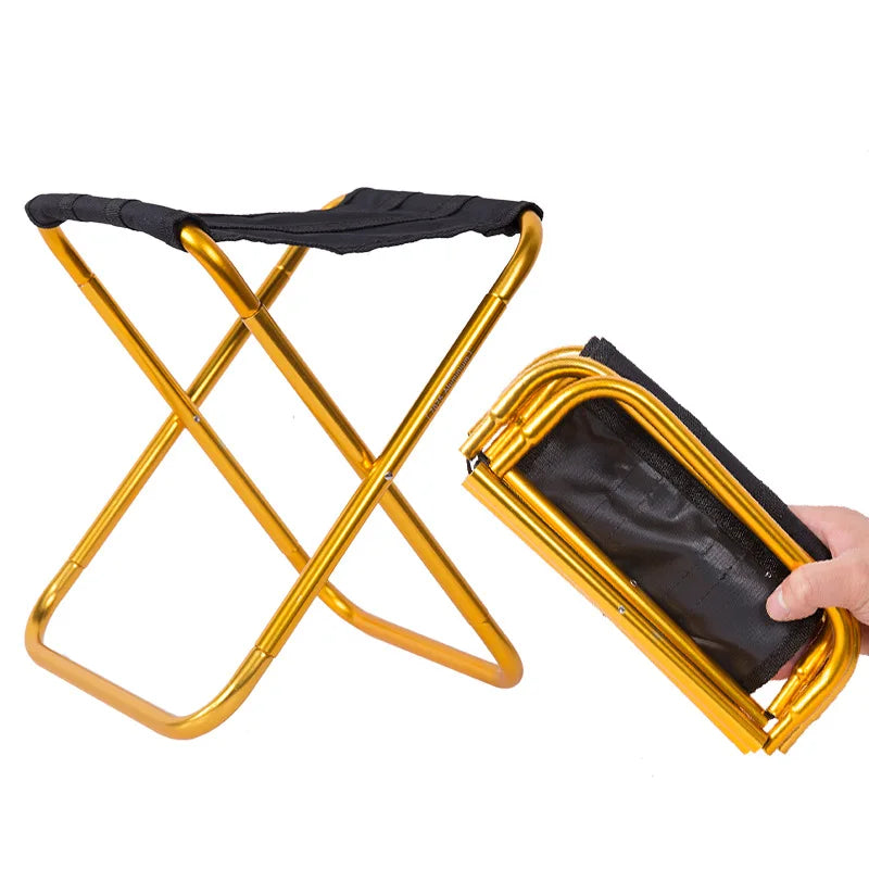 Outdoor Folding Fold Aluminum Chair Stool Seat Fishing Camping Outdoor Foldable Fishing Chair Ultra Light Weight Portable - LeCoinChaise