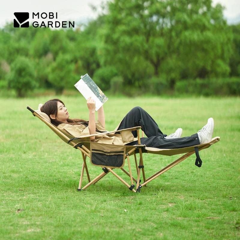 Chaise longue pliante de camping MOBI GARDEN avec dossier ajustable - LeCoinChaise