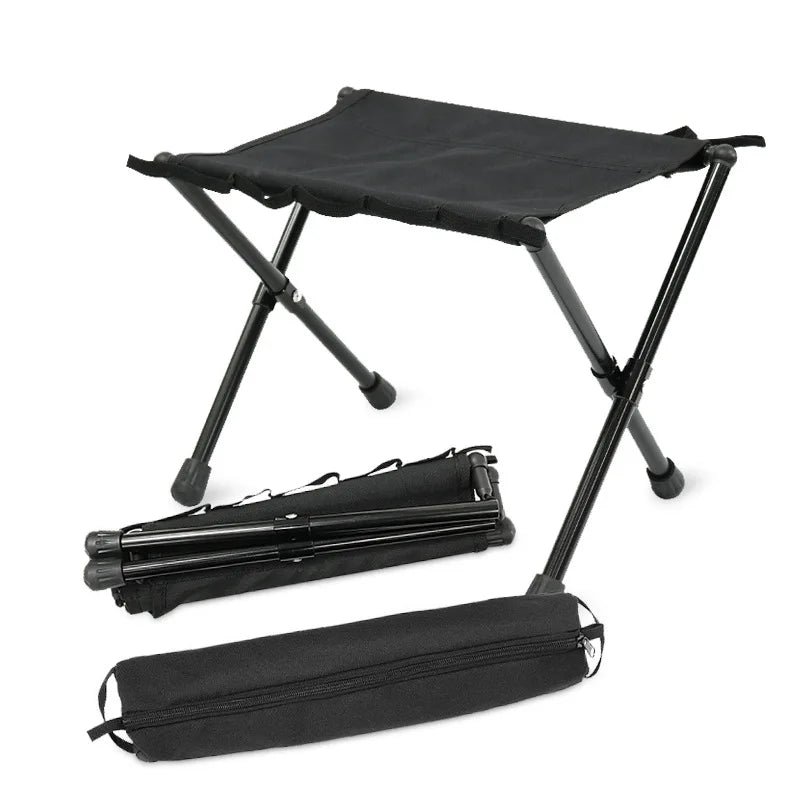 tabouret pliant noir pour le camping ultra-portable