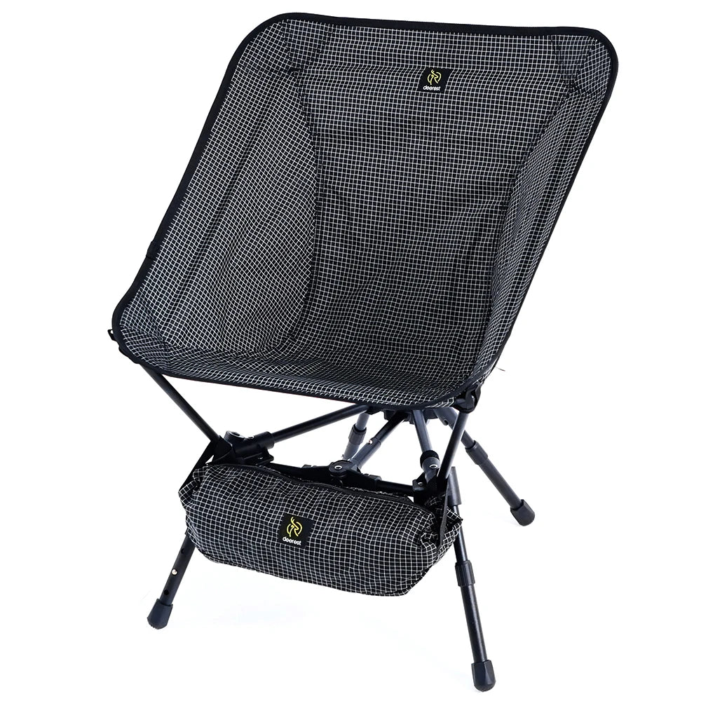 Chaise de plage pliante DEEREST ultra-légère (1.3 kg) noire - LeCoinChaise