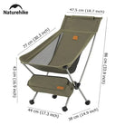 Chaise longue pliante de camping NATUREHIKE avec les dimensions exactes - LeCoinChaise