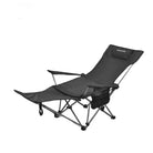 Chaise longue de plage pliante DUTRIEUX noir avec dossier inclinable - LeCoinChaise