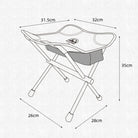 Outdoor Camping Folding Stool Portable Fishing Chair Aluminum Alloy Chair Lightweight Queuing Mini Bench Four Legged Stool New - LeCoinChaise