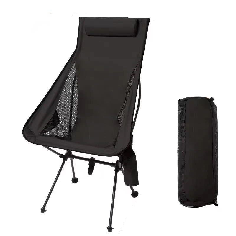 Chaise pliante de camping WESTTUNE tout confort - noire LeCoinChaise