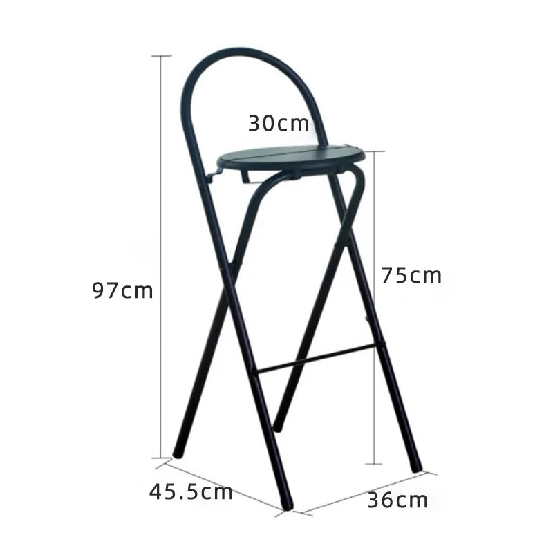 Folding Bar Chair Home Kitchen Bar Chair Cashier Chair Leisure Chair Folding Chair Bar Chair High Stool Terrace High Chair Home LeCoinChaise