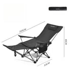 Chaise longue de plage pliante DUTRIEUX noir avec dossier inclinable - LeCoinChaise