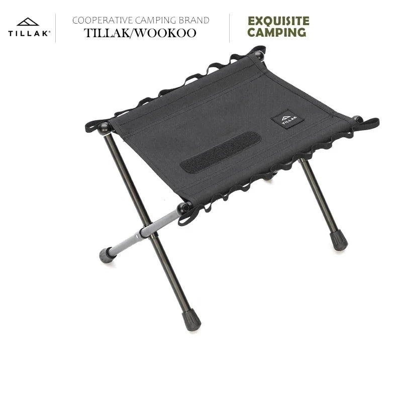 Présentation tabouret pliant camping noir TILLAK lecoinchaise