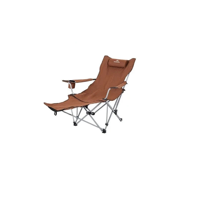 chaise longue camping MOUNTAINHIKER de couleur marron lecoinchaise